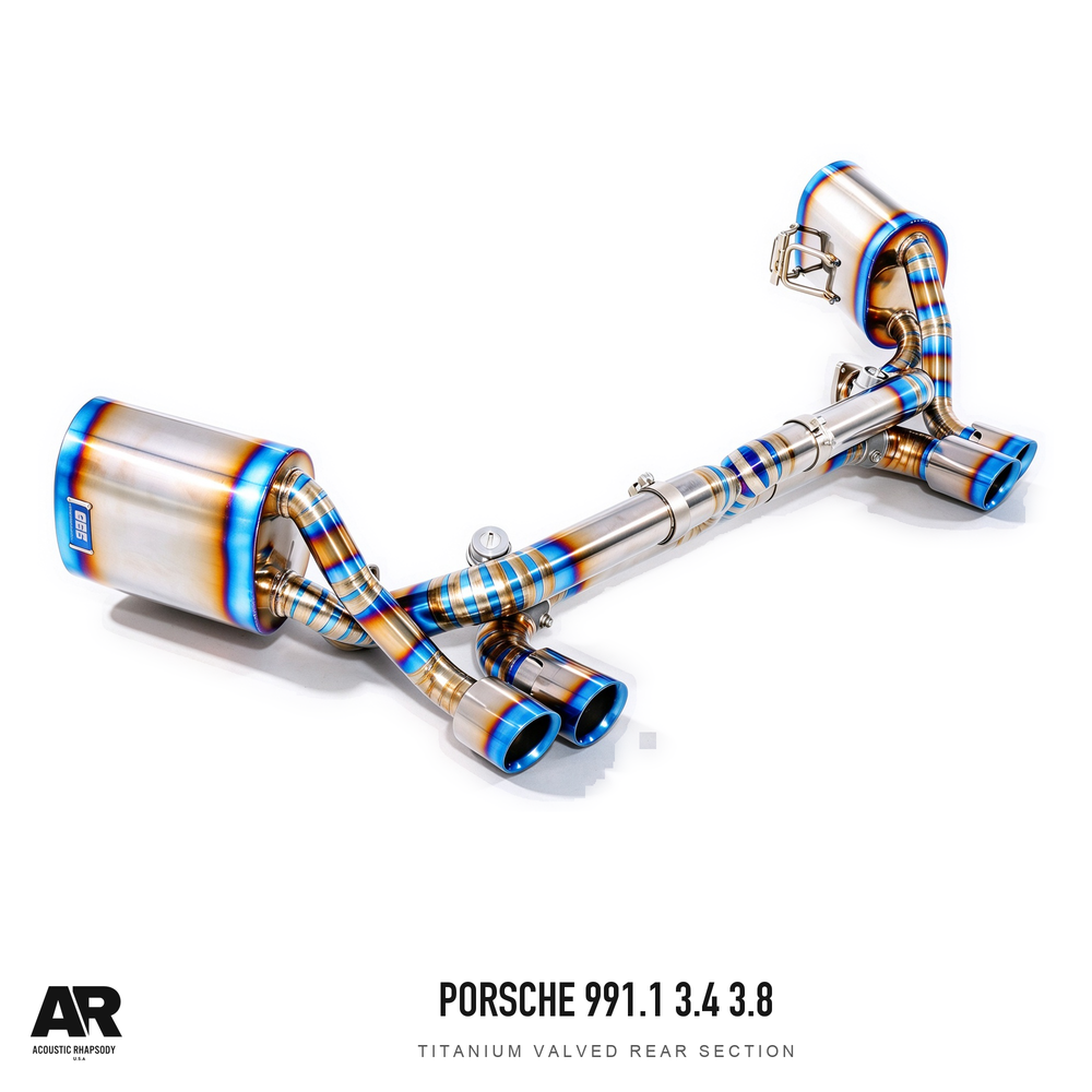 AR Porsche 991.1 3.4 3.8 Titanium Valved Rear Section