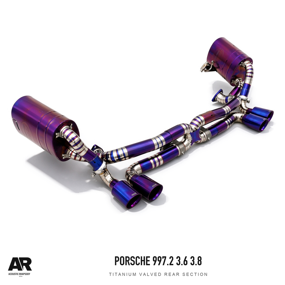 AR Porsche 997.2 3.6 3.8 Titanium Valved Rear Section