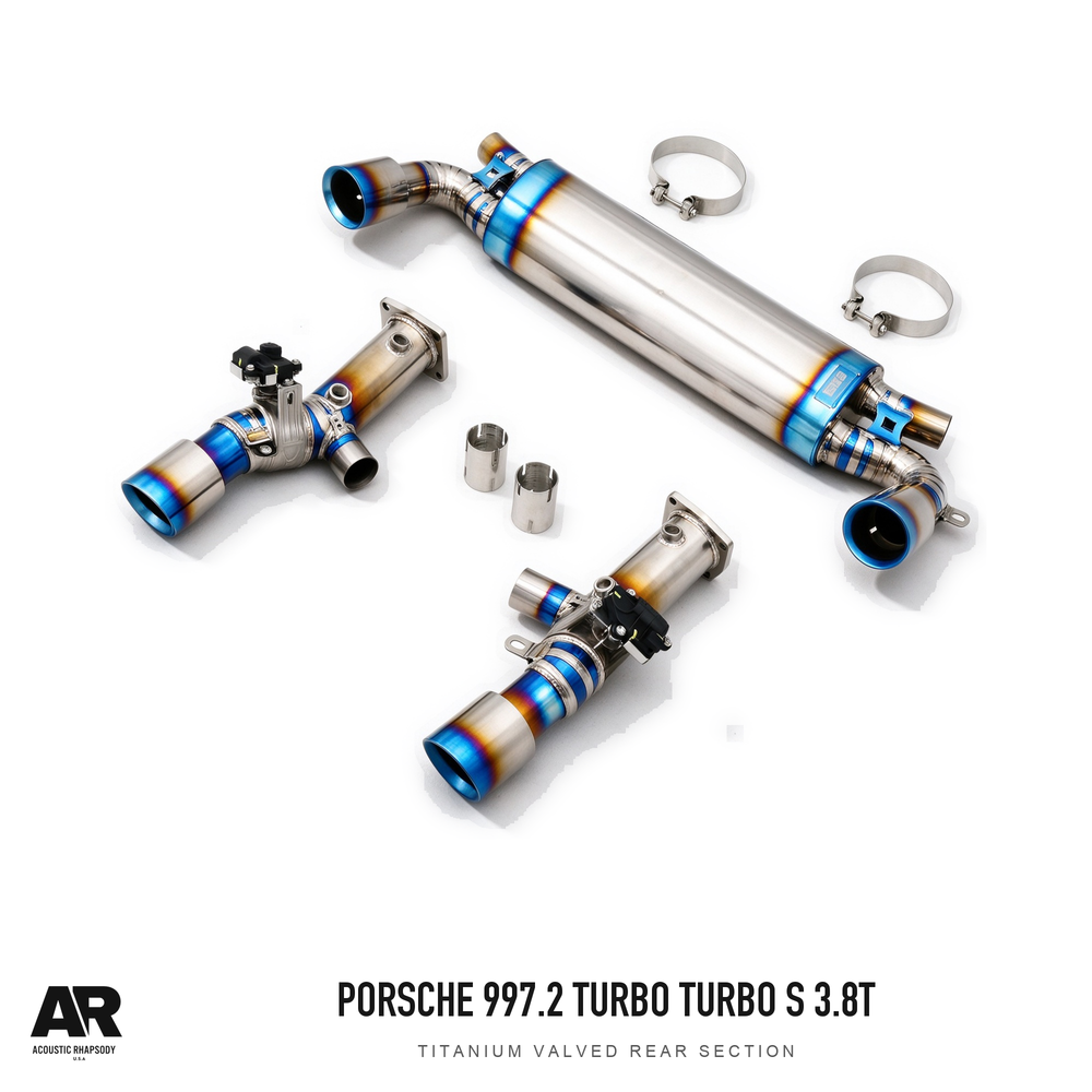 AR Porsche 997.2 Turbo Turbo S 3.8T Titanium Valved Rear Section
