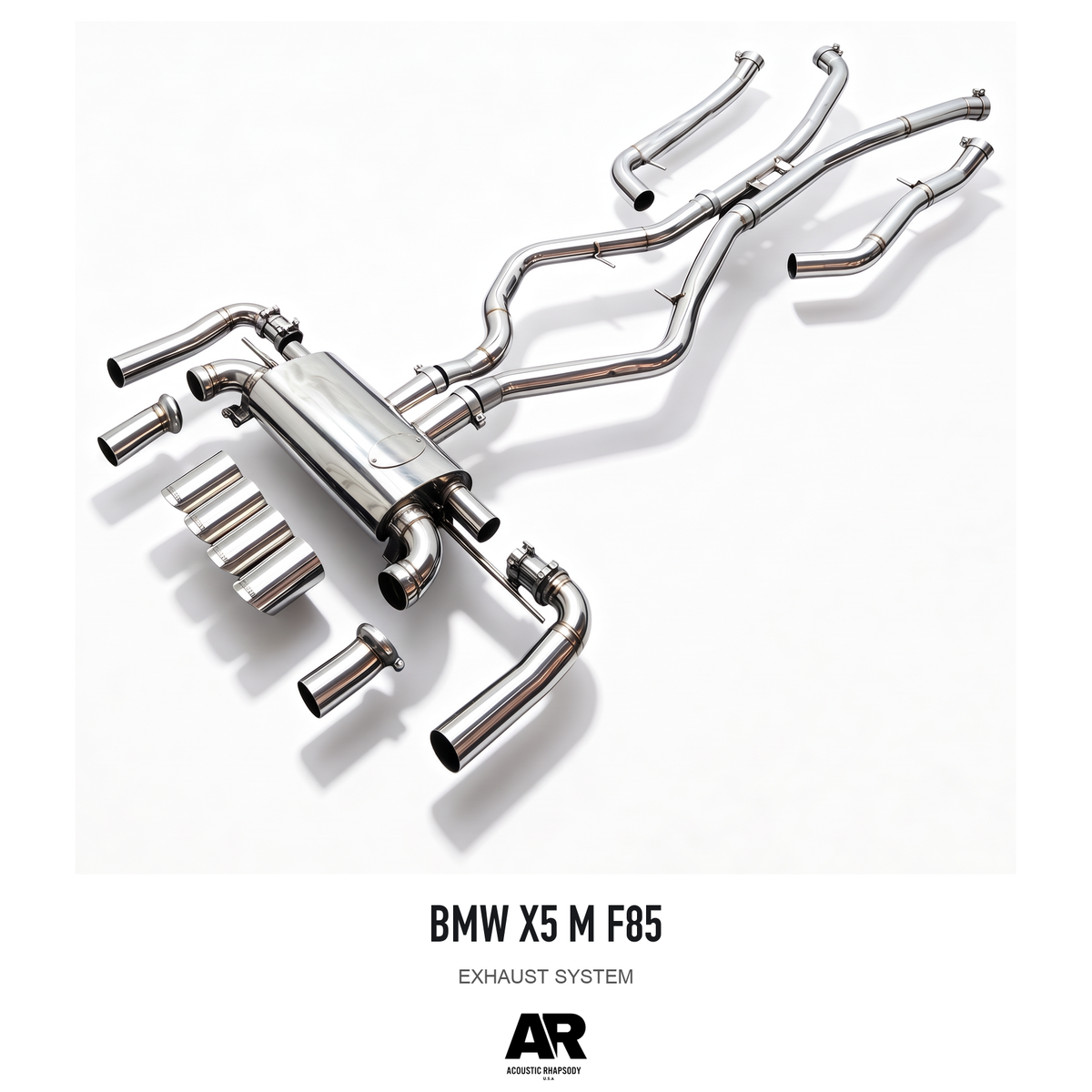 BMW X5 M F85 — photographed assembly view 1; AR-styled presentation.