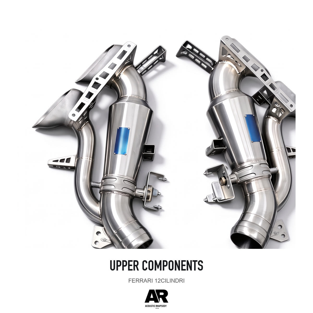 FERRARI 12CILINDRI — upper components, detail crop from the same product photograph; AR-styled presentation.