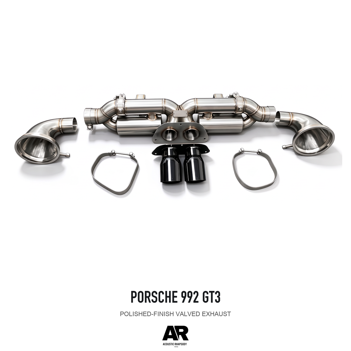 PORSCHE 992 GT3 — photographed assembly view 1; AR-styled presentation.