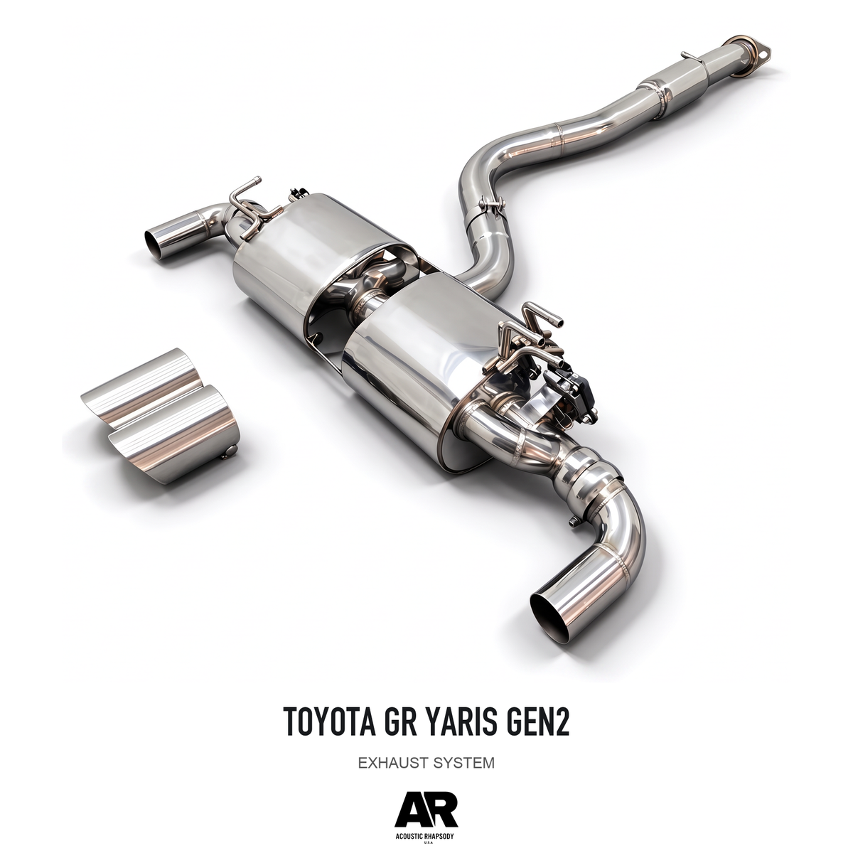 TOYOTA GR YARIS GEN2 — photographed assembly view 1; AR-styled presentation.