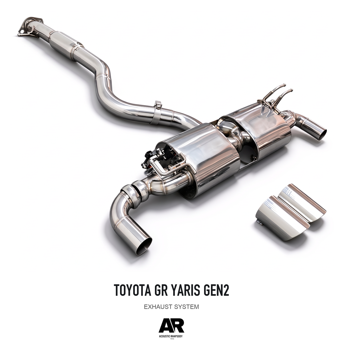 TOYOTA GR YARIS GEN2 — photographed assembly view 2; AR-styled presentation.