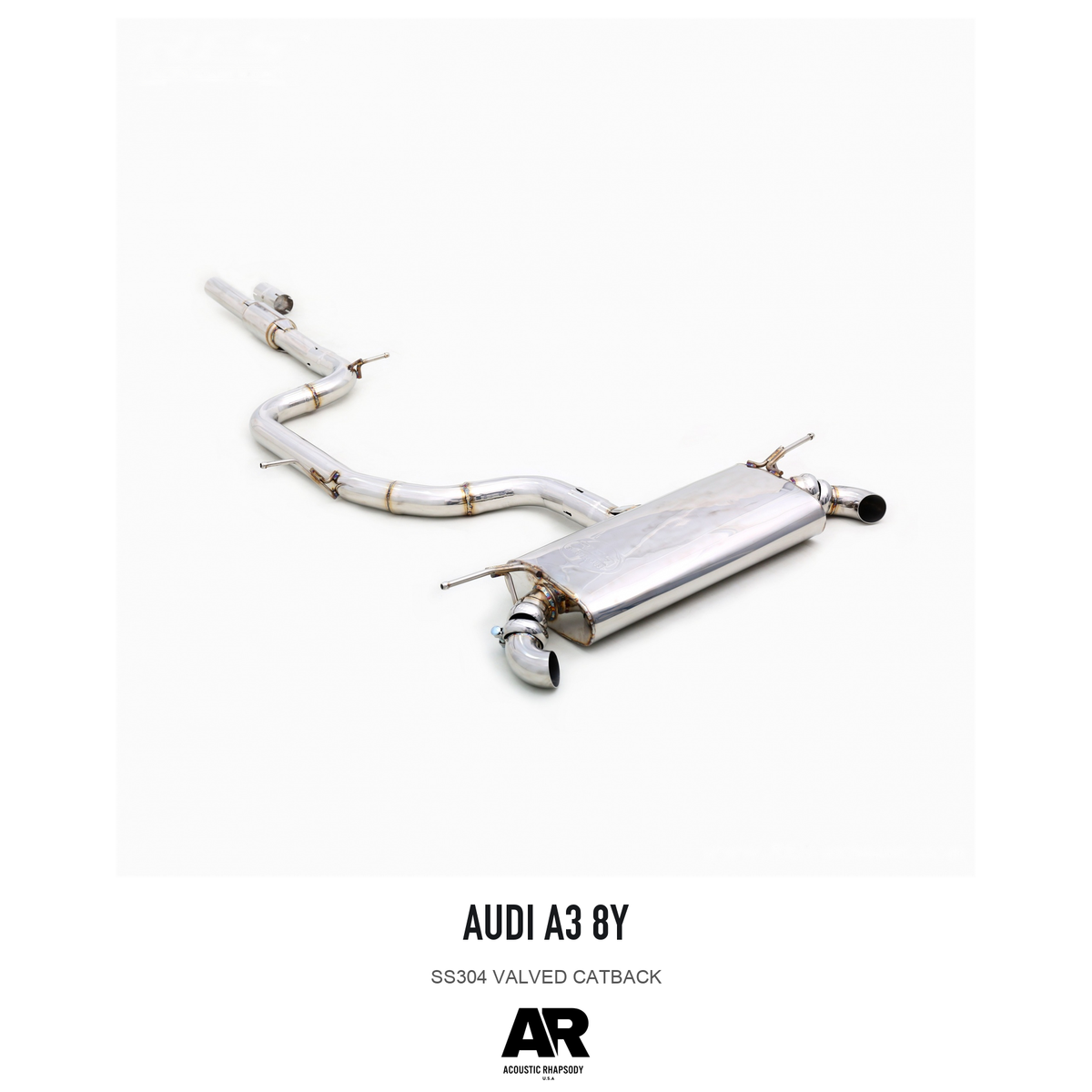Audi A3 8Y SS304 Valved Catback — overall product view 1