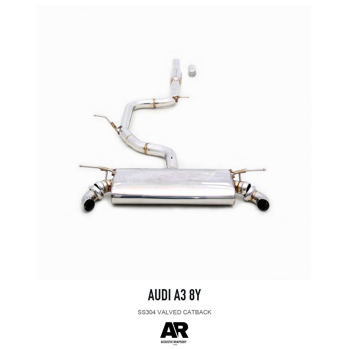 Audi A3 8Y SS304 Valved Catback — overall product view 3