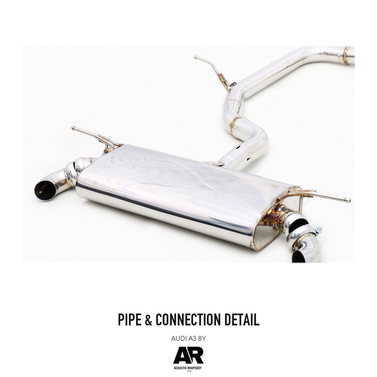 Audi A3 8Y SS304 Valved Catback — pipe & connection detail 5