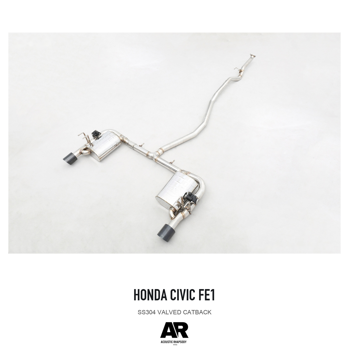 Honda Civic FE1 SS304 Valved Catback — overall product view 1