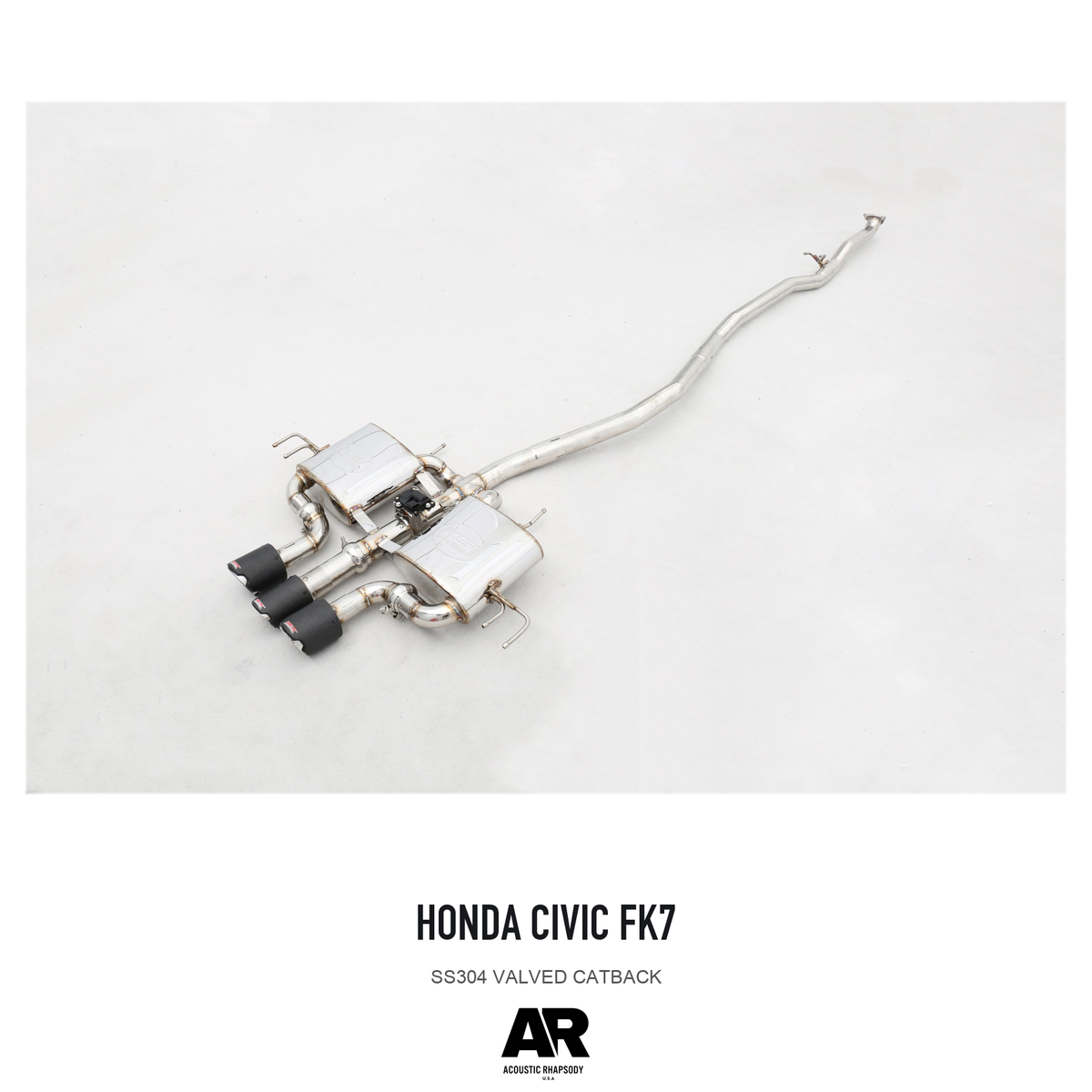 Honda Civic FK7 SS304 Valved Catback — overall product view 1