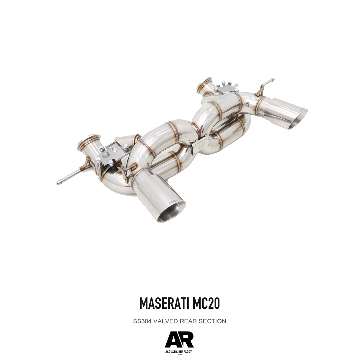 Maserati MC20 SS304 Valved Rear Section — overall product view 2