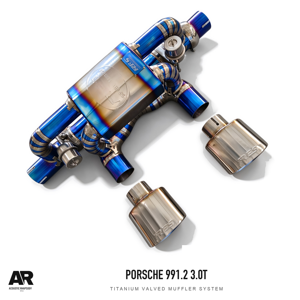 AR Porsche 991.2 3.0T Titanium Valved Muffler System