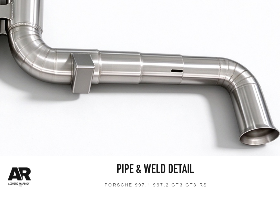 AR Porsche 997.1 997.2 GT3 GT3 RS Titanium Rear Section — original photograph detail 4; original finish with AR presentation.